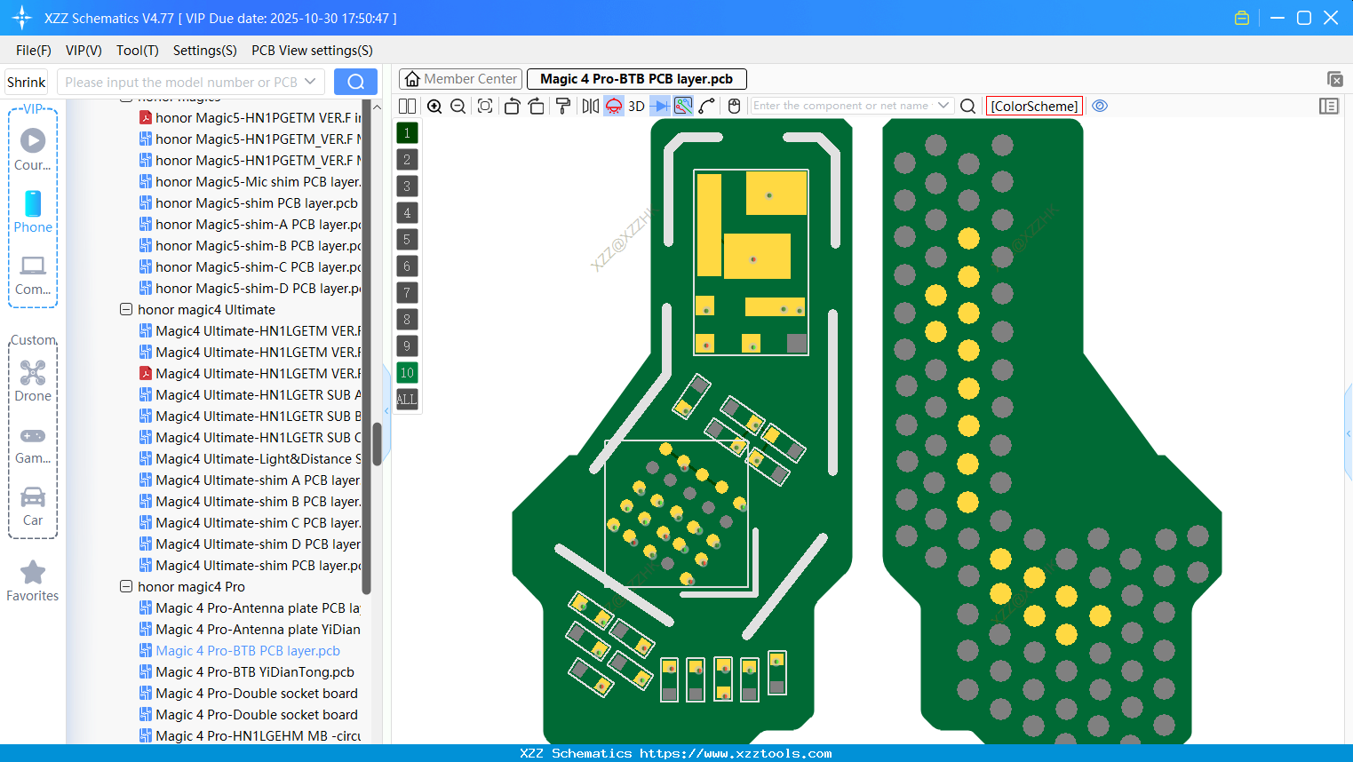 Honor Magic 4 Pro-BTB PCB Layer